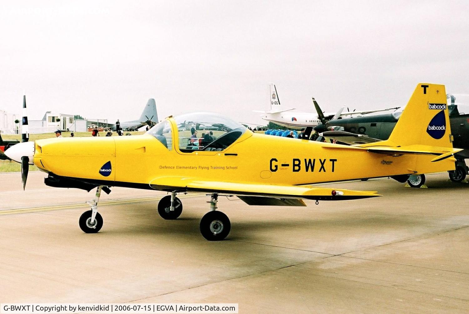 G-BWXT, 1997 Slingsby T-67M-260 Firefly C/N 2254, Babcock Aerospace on static display at RIAT.