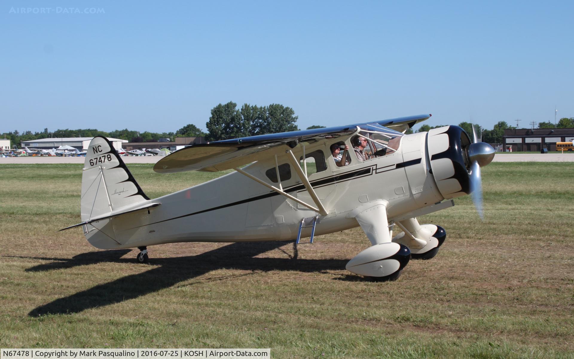 N67478, Howard Aircraft DGA-15P C/N 562, Howard DGA-15P