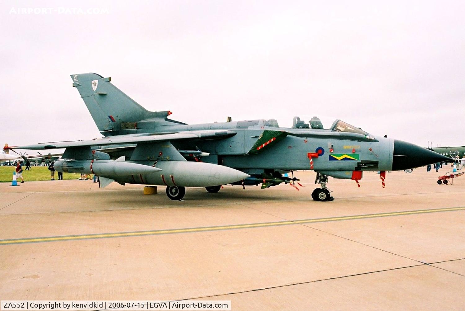 ZA552, 1981 Panavia Tornado GR.4 C/N 068/BT019/3036, Royal Air Force on static display at RIAT.