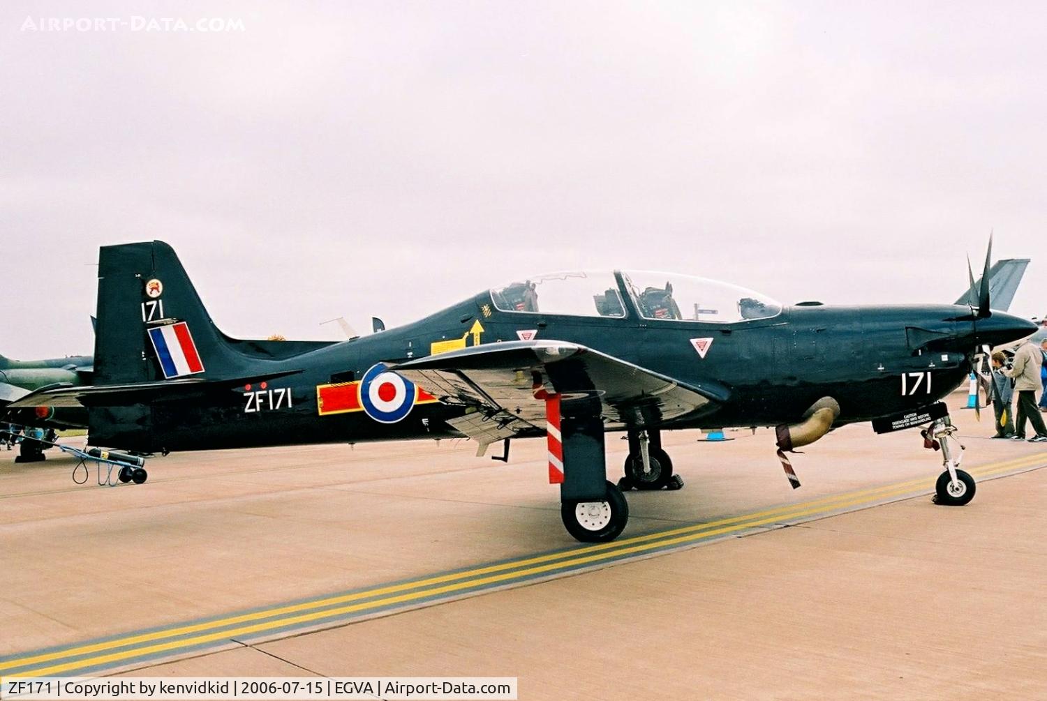 ZF171, 1989 Short S-312 Tucano T1 C/N S023/T23, Royal Air Force on static display at RIAT.