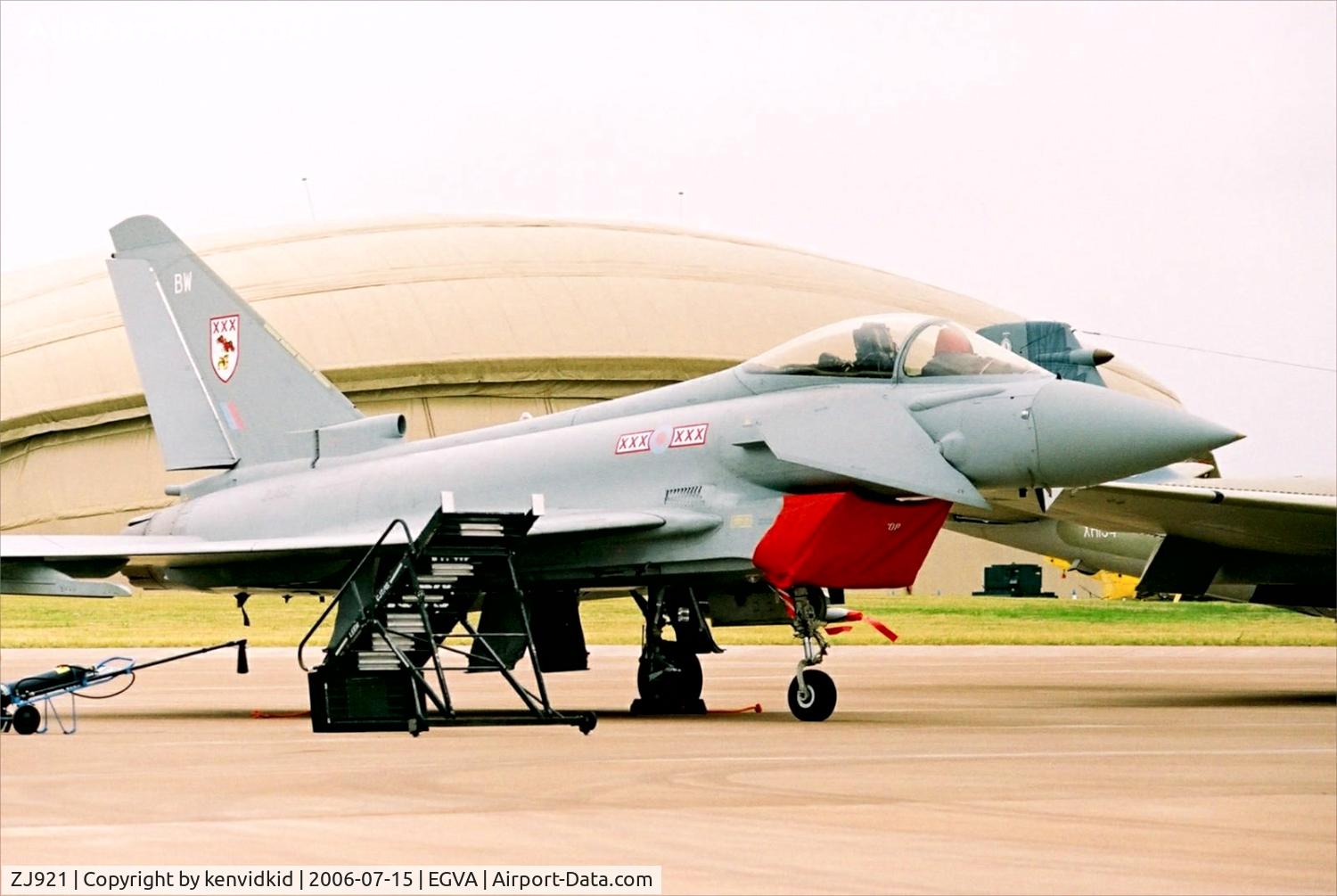 ZJ921, 2005 Eurofighter EF-2000 Typhoon F2 C/N 0069/BS012, Royal Air Force on static display at RIAT.