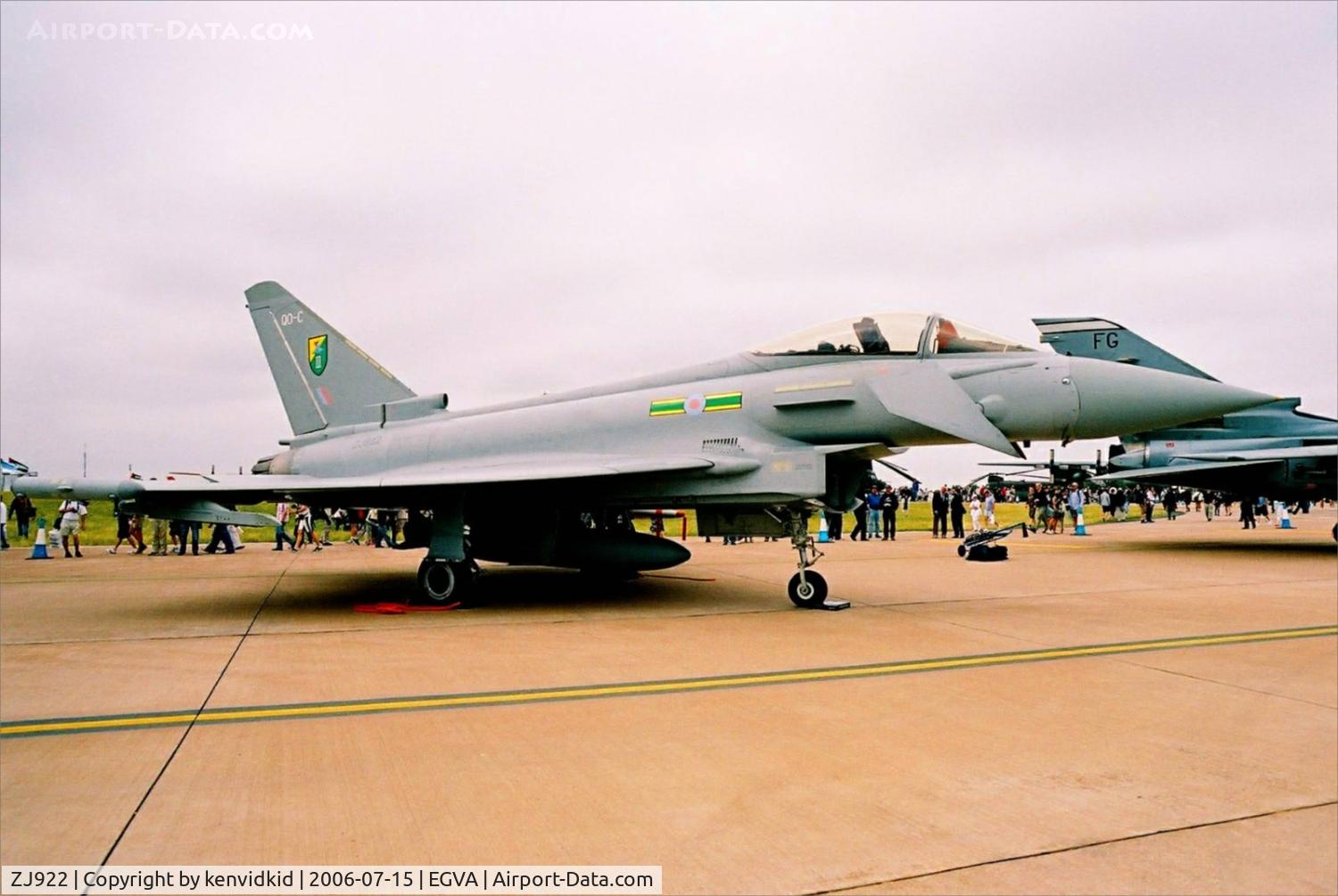 ZJ922, 2005 Eurofighter EF-2000 Typhoon F2 C/N 0073/BS013, Royal Air Force on static display at RIAT.