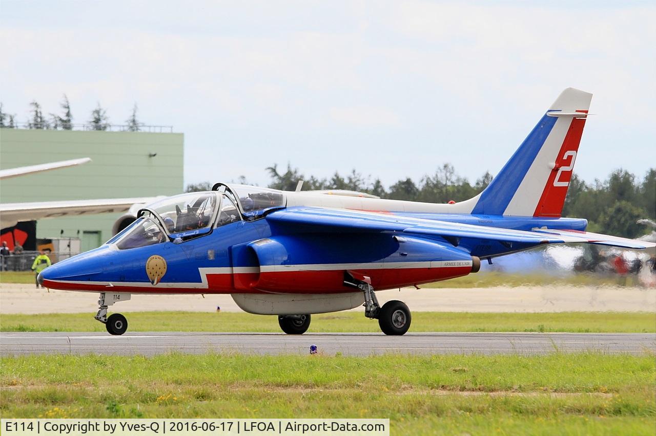 E114, Dassault-Dornier Alpha Jet E C/N E114, Dassault-Dornier Alpha Jet E (F-TERR), Athos 02 of Patrouille de France 2016, Avord Air Base 702 (LFOA) Open day 2016