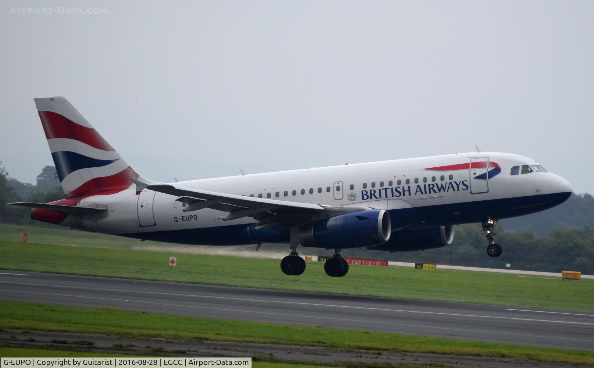 G-EUPO, 2000 Airbus A319-131 C/N 1279, At Manchester