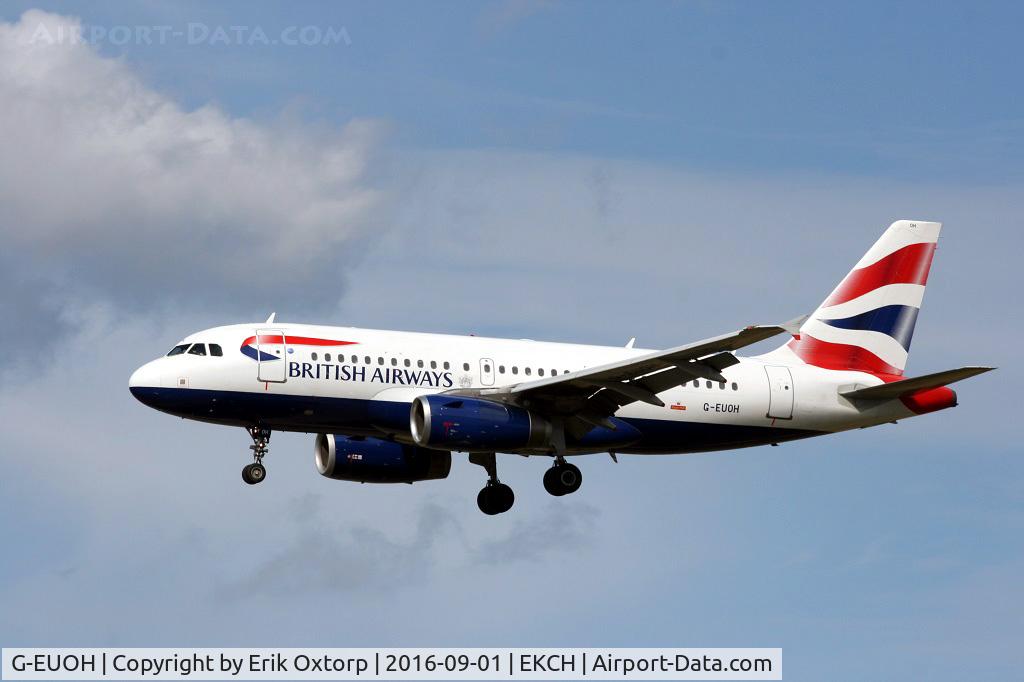 G-EUOH, 2001 Airbus A319-131 C/N 1604, G-EUOH landing rw 22L