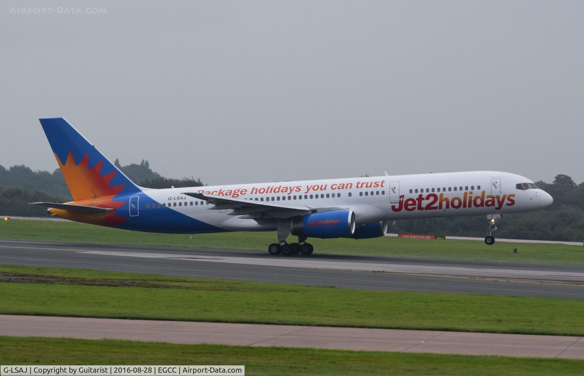 G-LSAJ, 1990 Boeing 757-236 C/N 24793, At Manchester