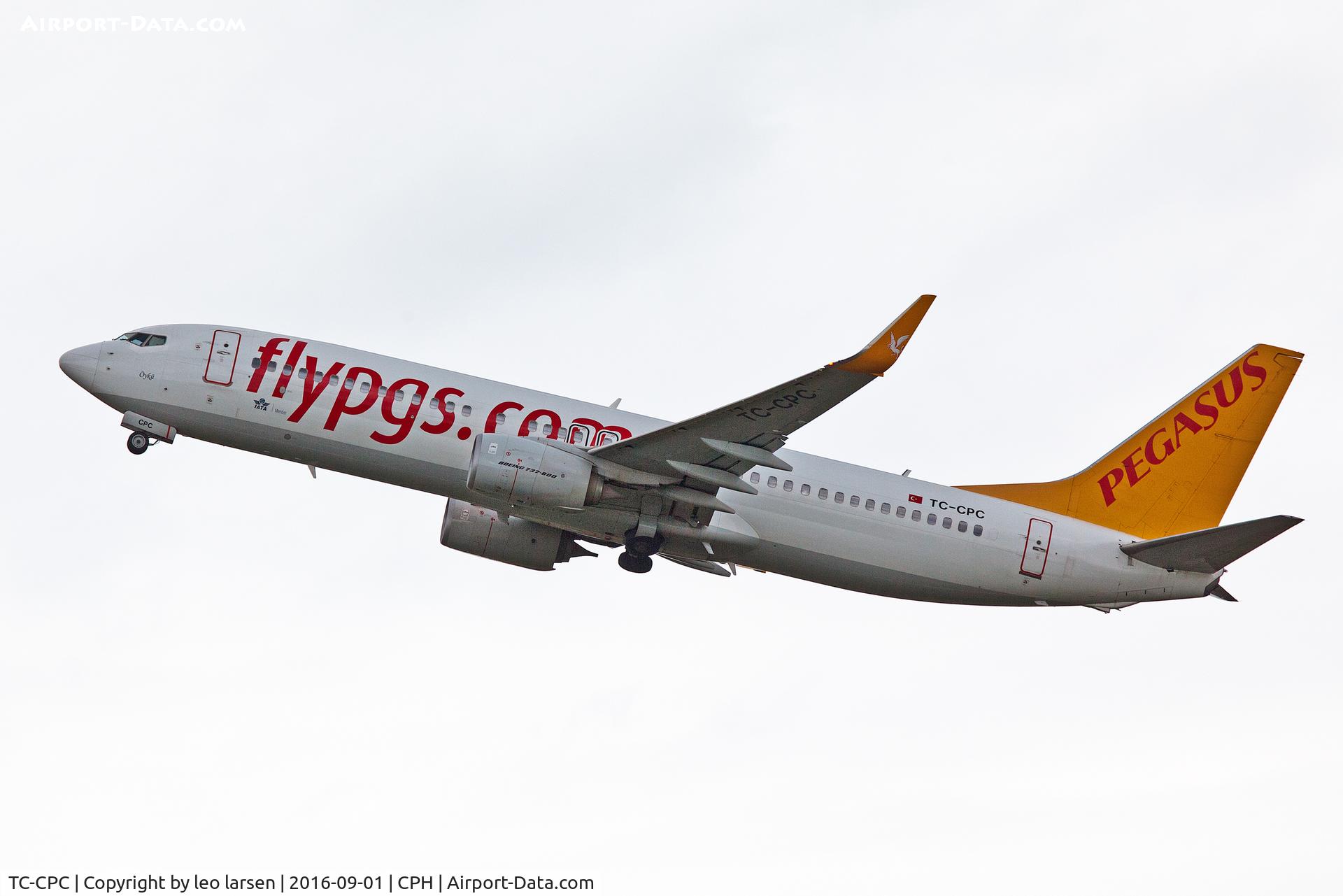 TC-CPC, 2012 Boeing 737-82R C/N 40878, Copenhagen 1.9.16