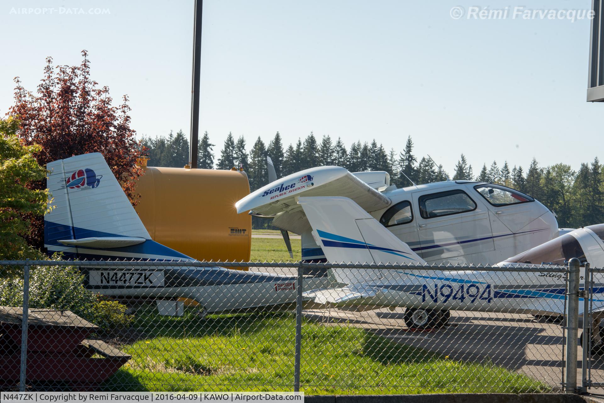N447ZK, 1947 Republic RC-3 Seabee C/N 517, Parked at far northeast corner of airport.