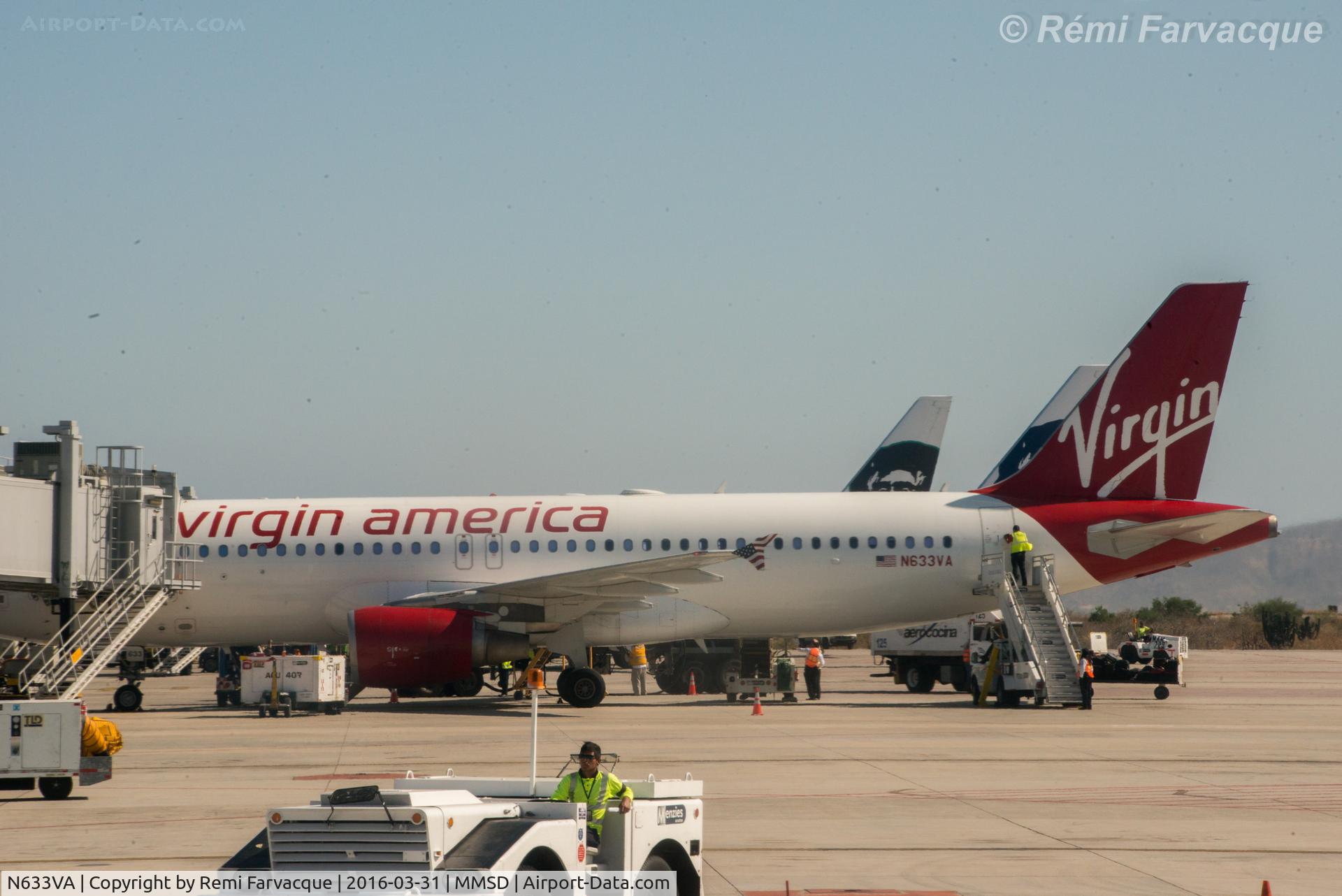 N633VA, 2007 Airbus A320-214 C/N 3230, Parked in front of main terminal building.