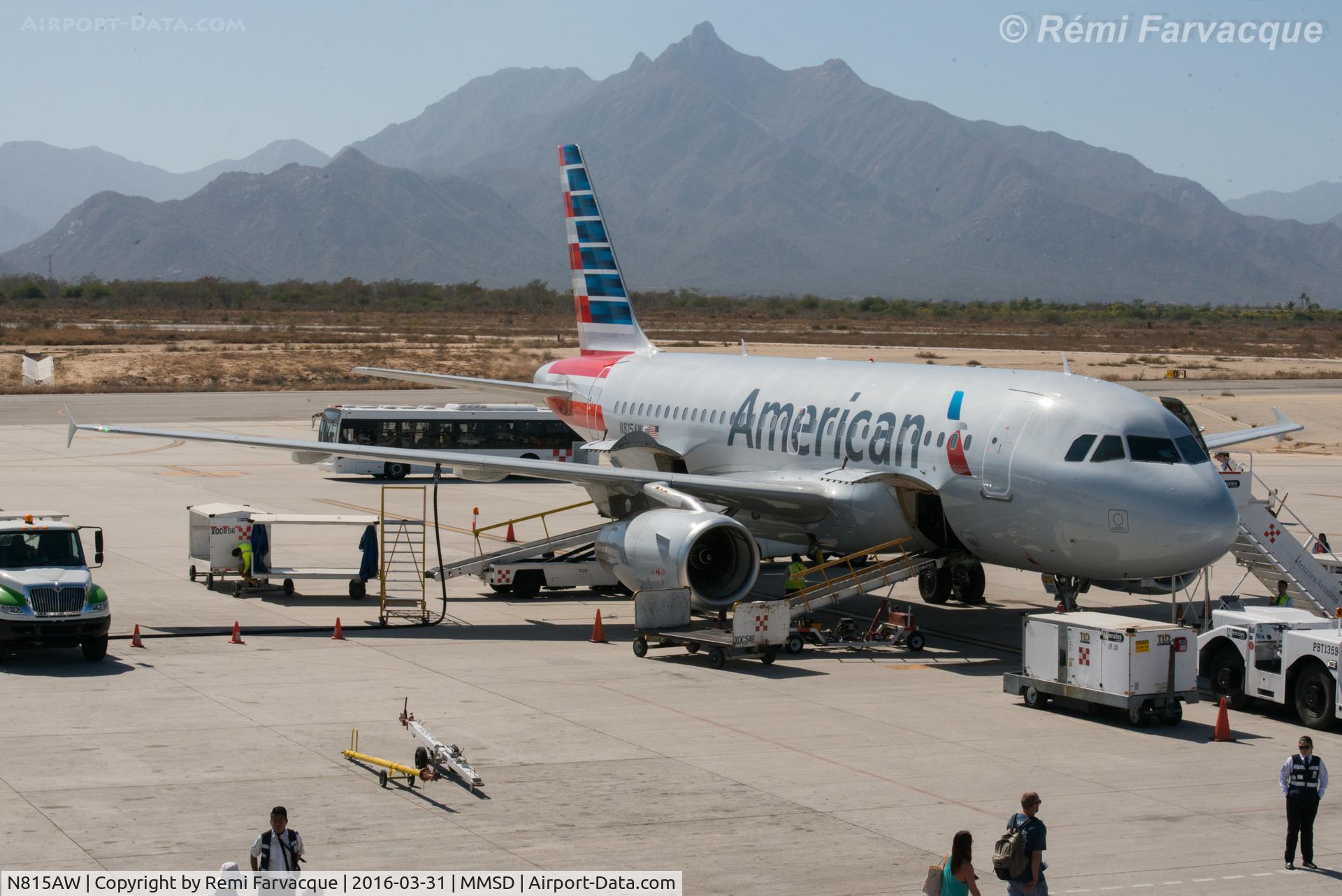 N815AW, 2000 Airbus A319-132 C/N 1323, Turn-around preparations under way.