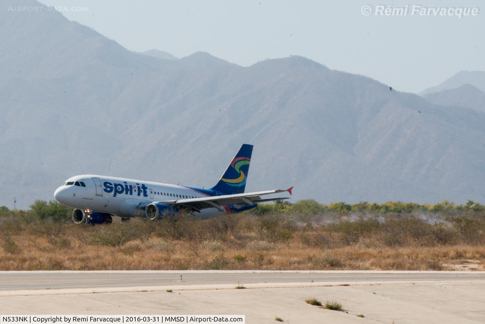 N533NK, 2008 Airbus A319-132 C/N 3393, Southerly landing.