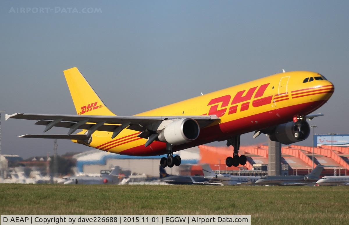 D-AEAP, 1994 Airbus A300B4-622R(F) C/N 724, D AEAP  A300B4 C/No 724 of EAT Leipzig, sunny departure from EGGW
