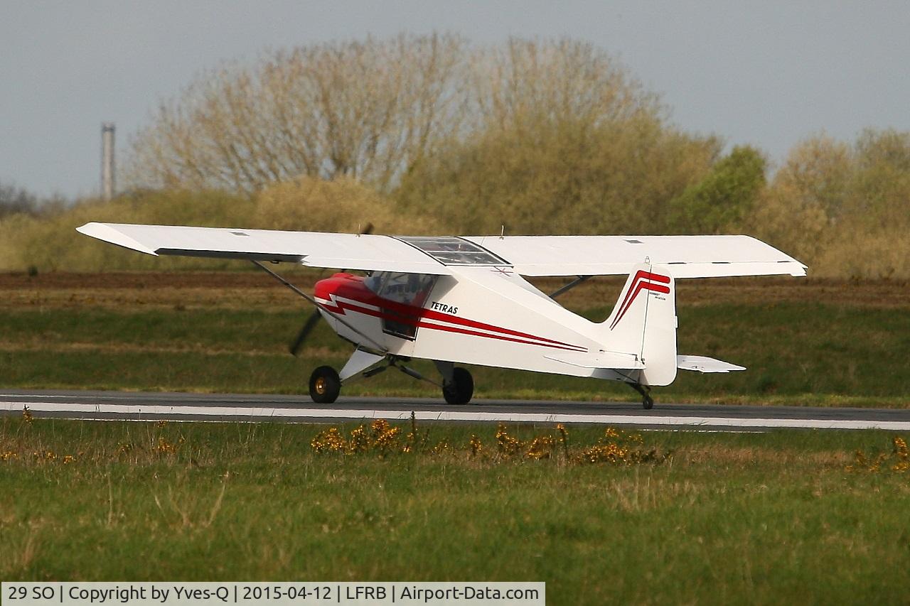29 SO, Humbert Tétras 912BS C/N Not found 29 SO, Humbert Tétras 912 BS, Landing rwy 25R, Brest-Bretagne airport (LFRB-BES)