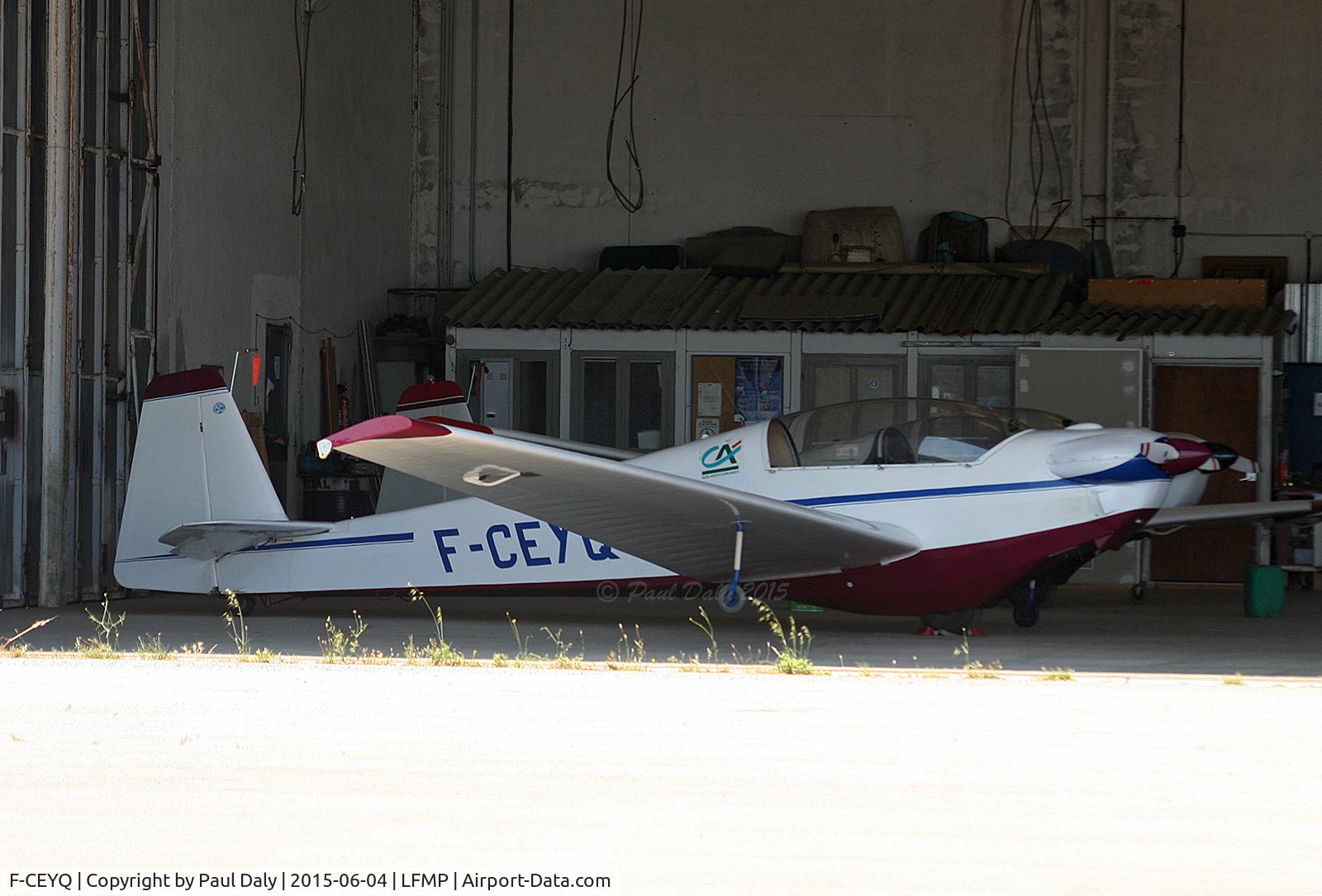 F-CEYQ, Scheibe SF-28A Tandem Falke C/N 5798, Photographed in the hangar at Perpignan