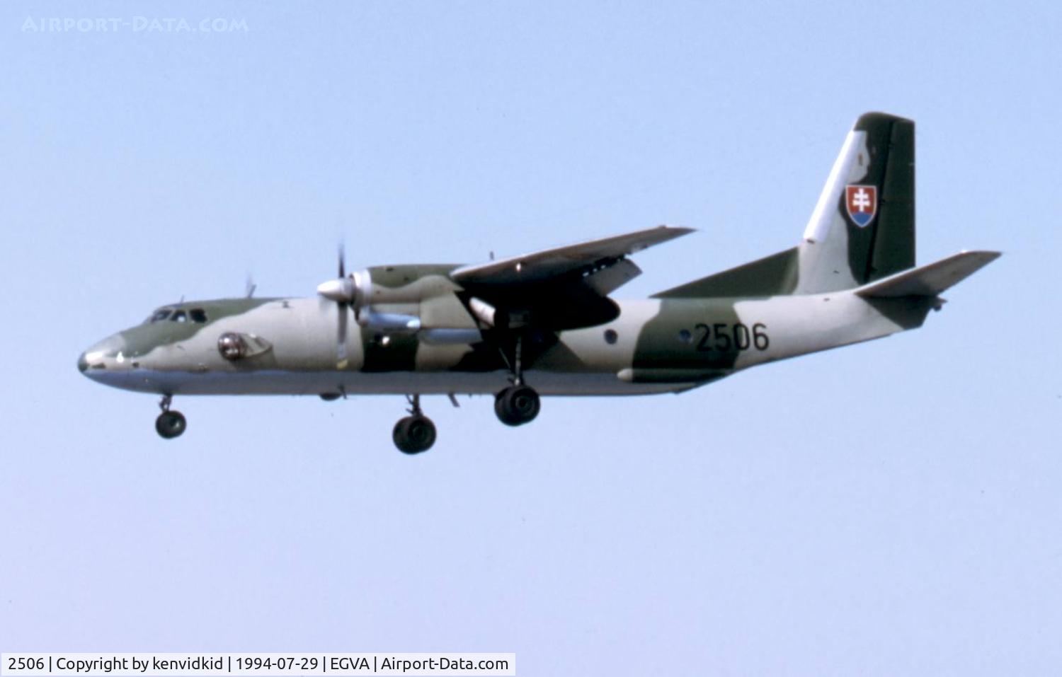 2506, Antonov An-26 C/N 12506, Slovenian Air Force arriving for RIAT.