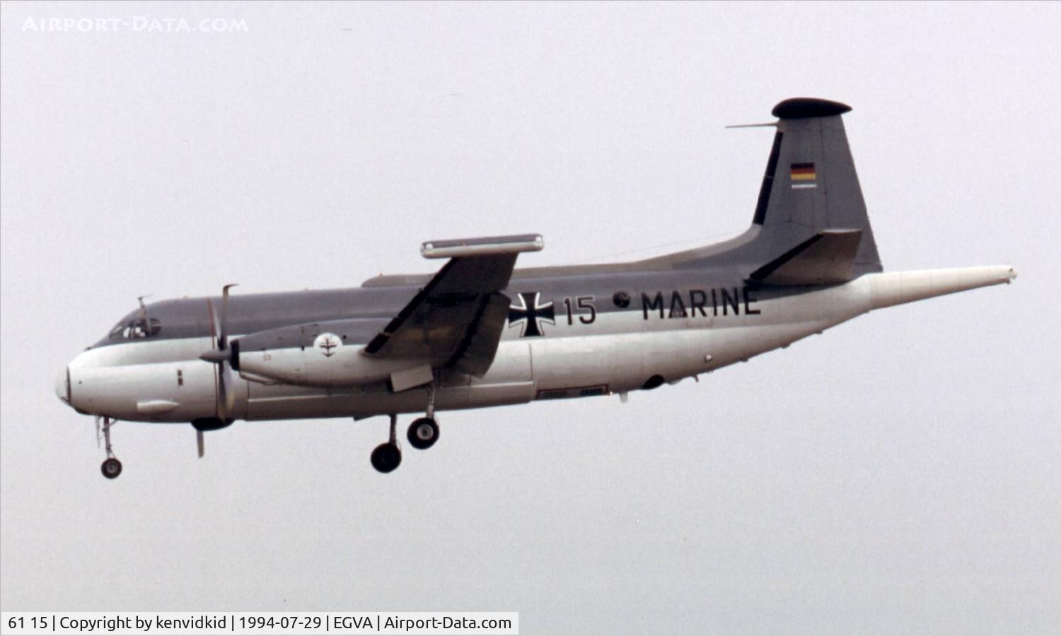 61 15, Breguet 1150 Atlantic C/N 30, German Navy arriving for RIAT.