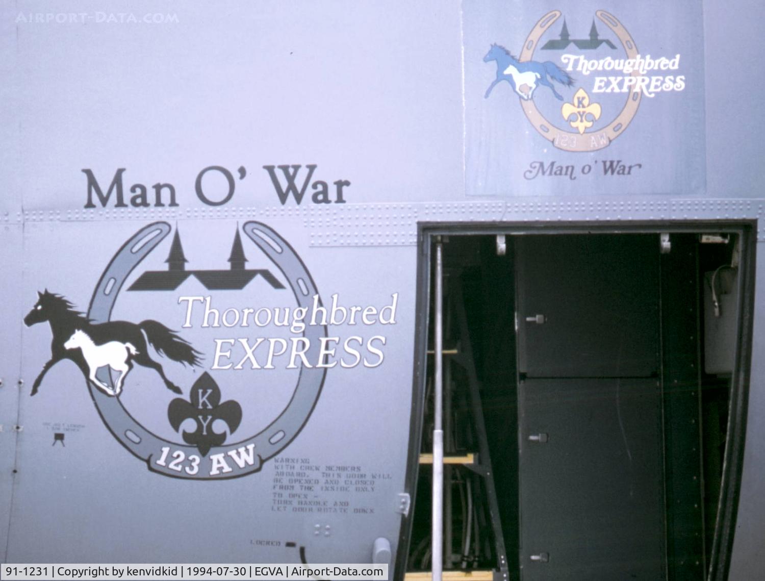 91-1231, 1992 Lockheed C-130H Hercules C/N 382-5278, US Air Force nose art detail.