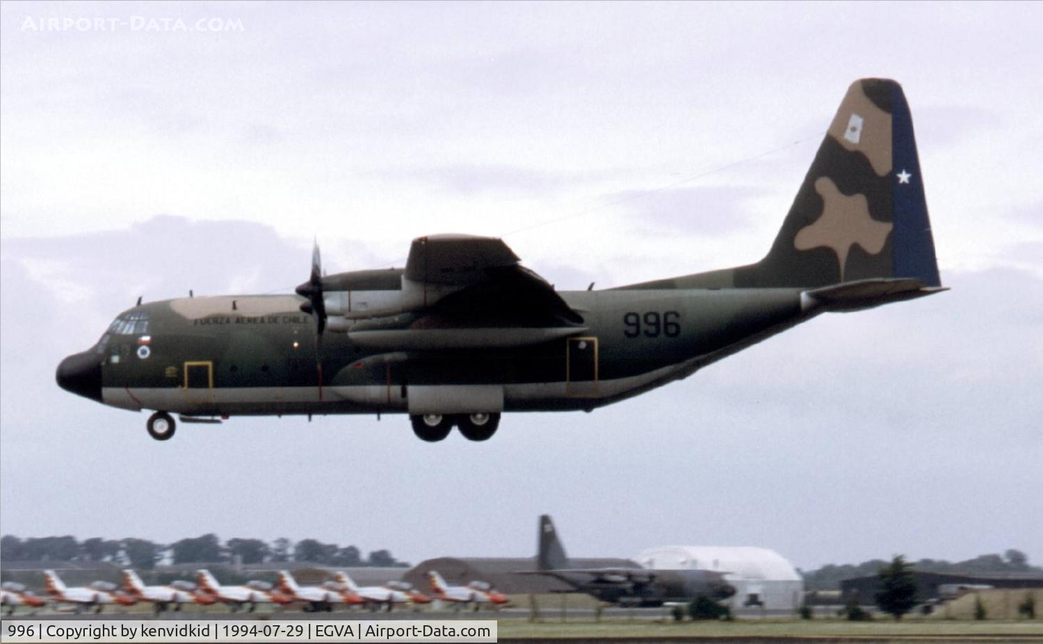 996, 1972 Lockheed C-130H Hercules C/N 382-4496, Chilean Air Force arriving for RIAT.