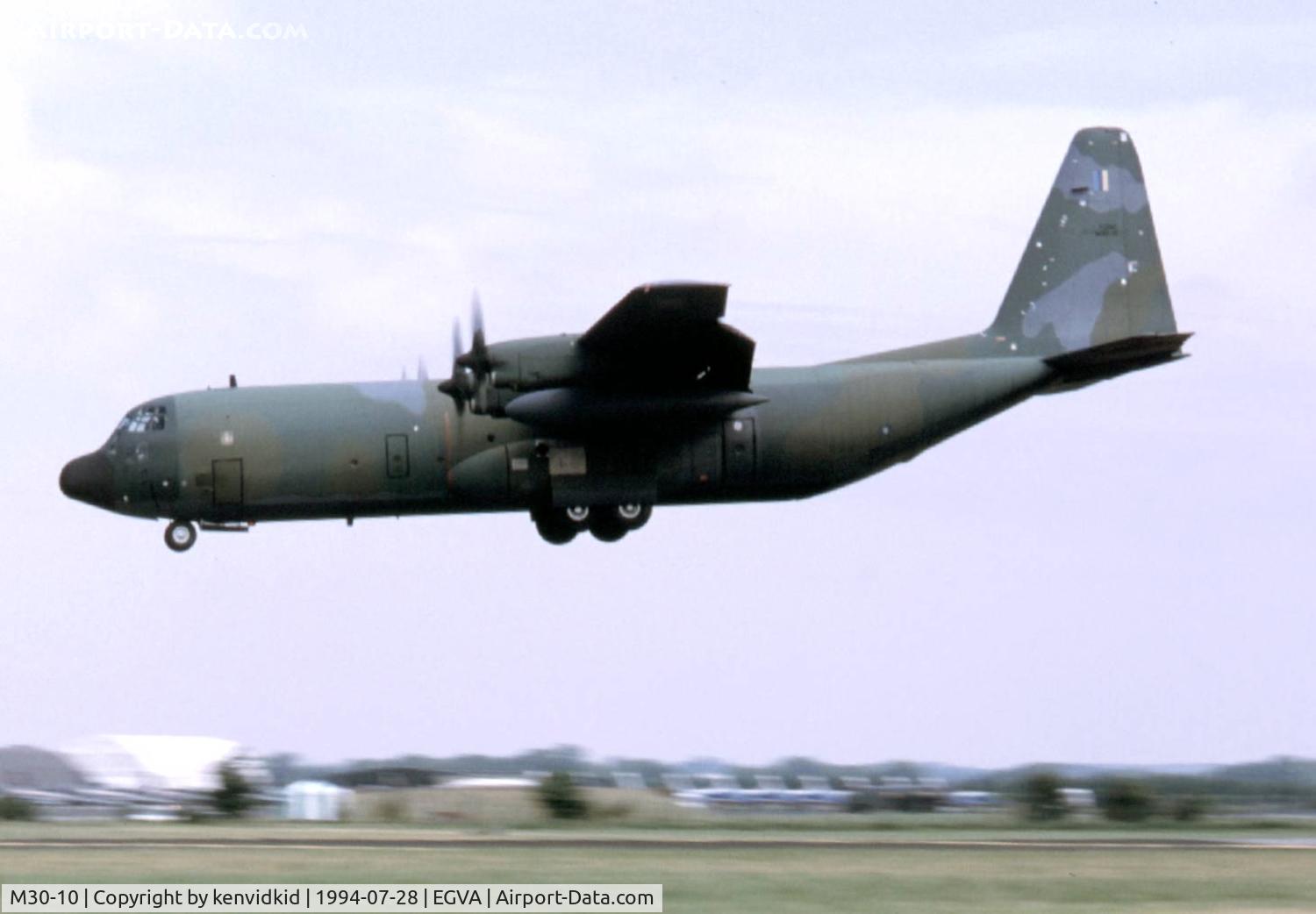 M30-10, Lockheed C-130H-30 Hercules C/N 382-5268, Malaysian Air Force arriving for RIAT.