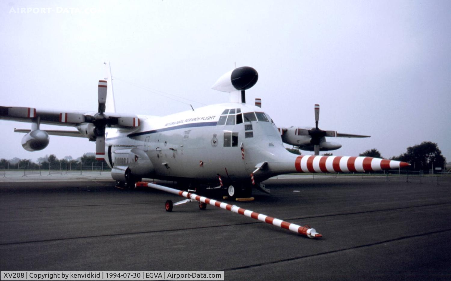 XV208, 1966 Lockheed C-130K Hercules W.2 C/N 382-4233, Metrological Research Flight on static display at RIAT.