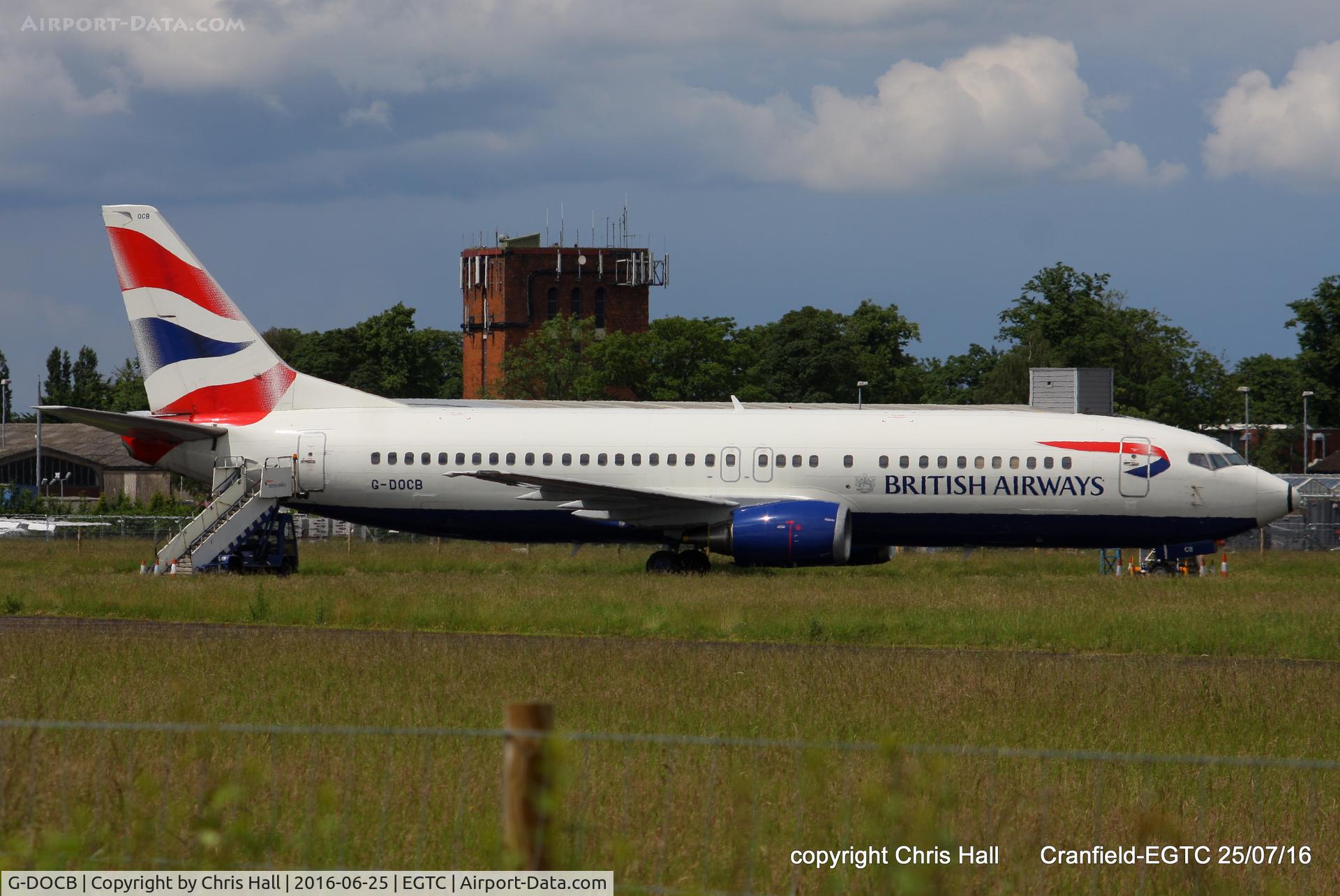 G-DOCB, 1991 Boeing 737-436 C/N 25304, stored at Cranfield