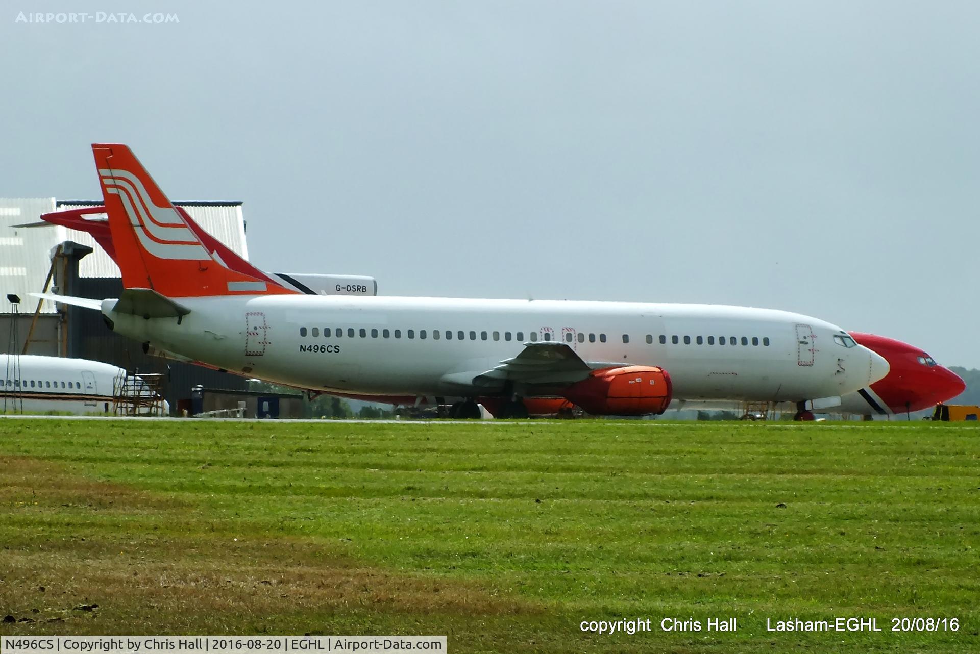N496CS, Boeing 737-400 C/N 29203, stored at Lasham