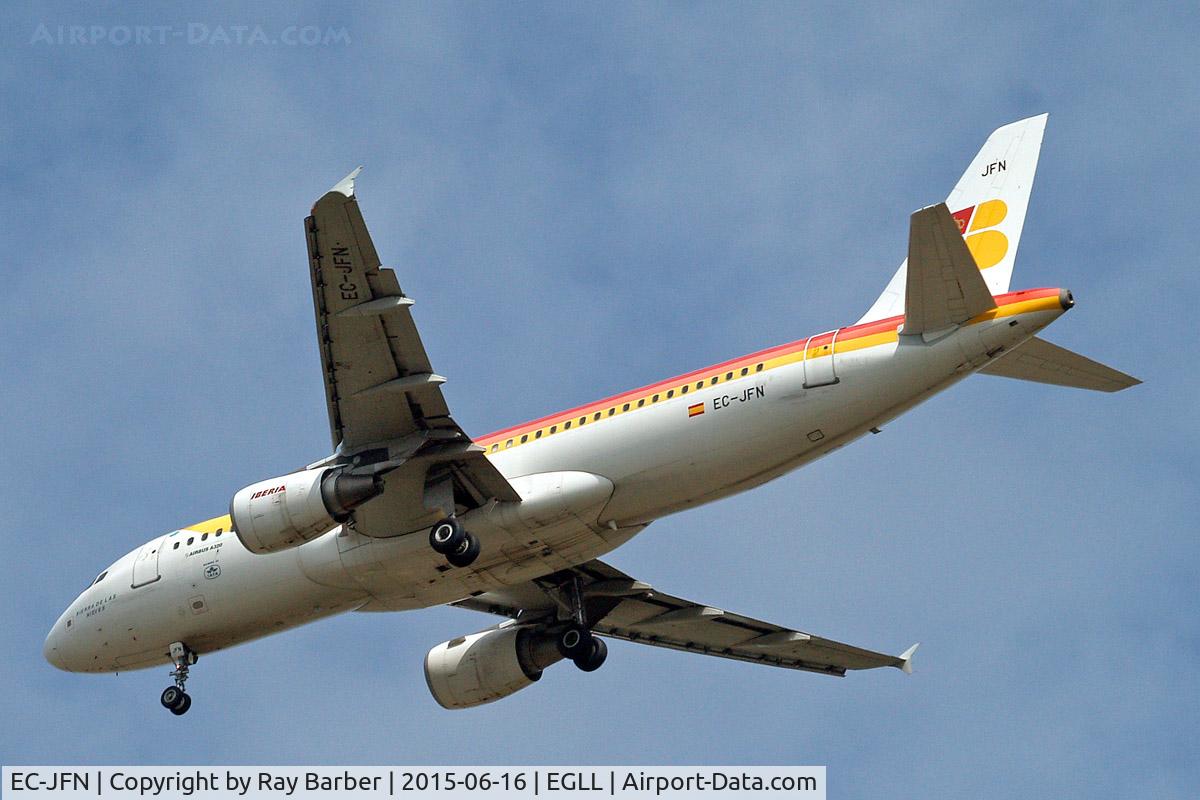 EC-JFN, 2005 Airbus A320-214 C/N 2391, Airbus A320-214 [2391] (Iberia) Home~G 16/06/2015. On approach 27R.