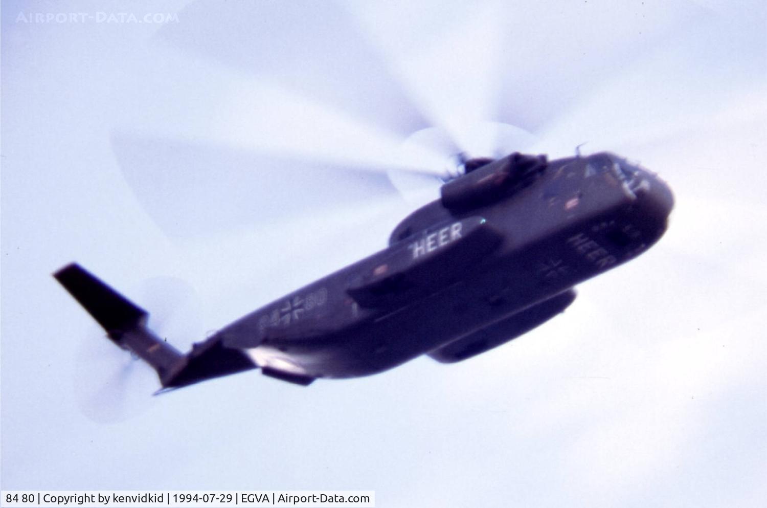 84 80, Sikorsky (VFW-Fokker) CH-53G C/N V65-078, German Army arriving for RIAT.