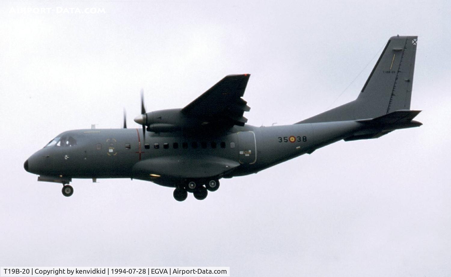 T19B-20, 1993 Airtech CN-235M-100 C/N C079, Spanish Air Force arriving for RIAT.