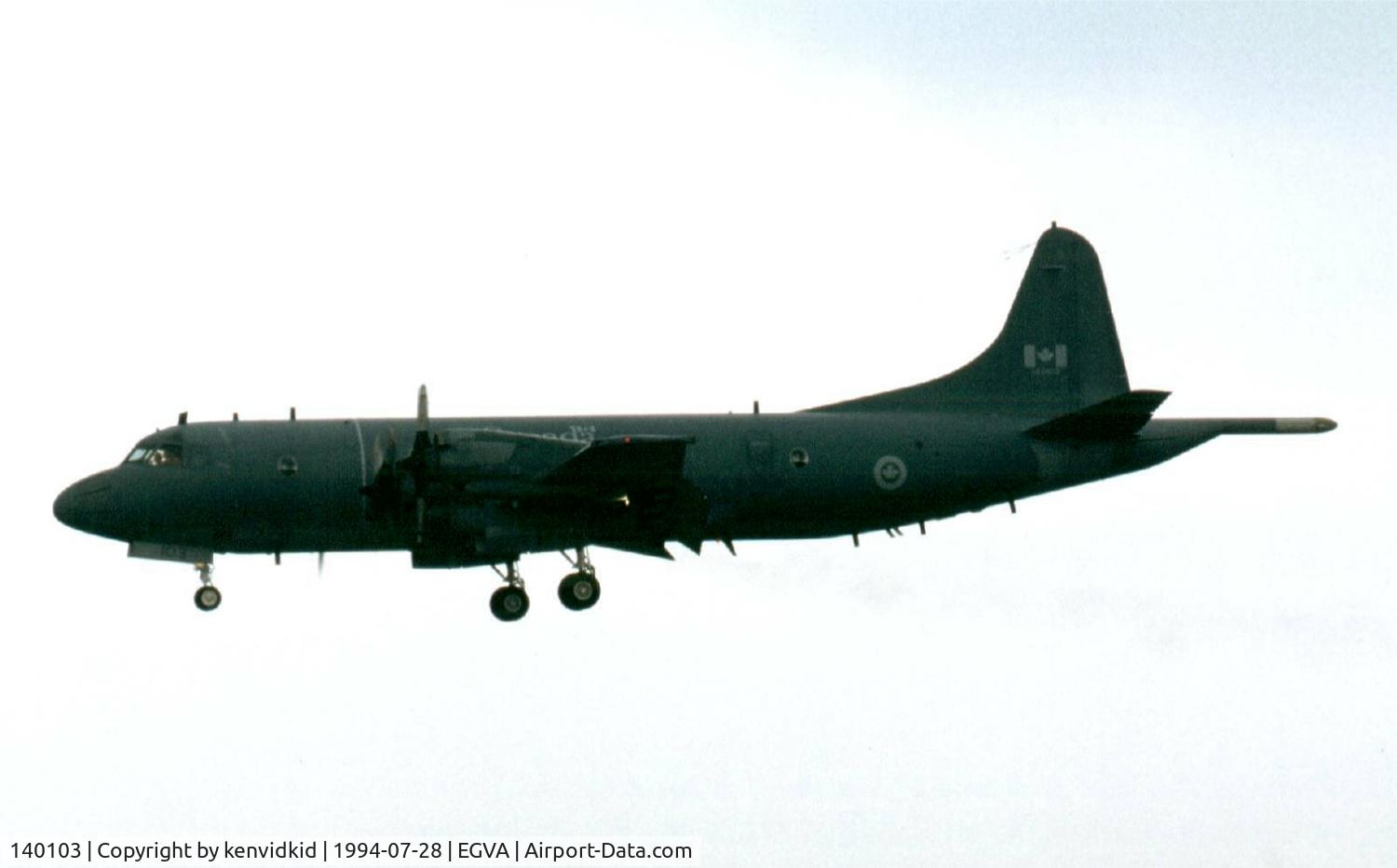 140103, 1980 Lockheed CP-140 Aurora C/N 285B-5693, Canadian Air Force arriving for RIAT.