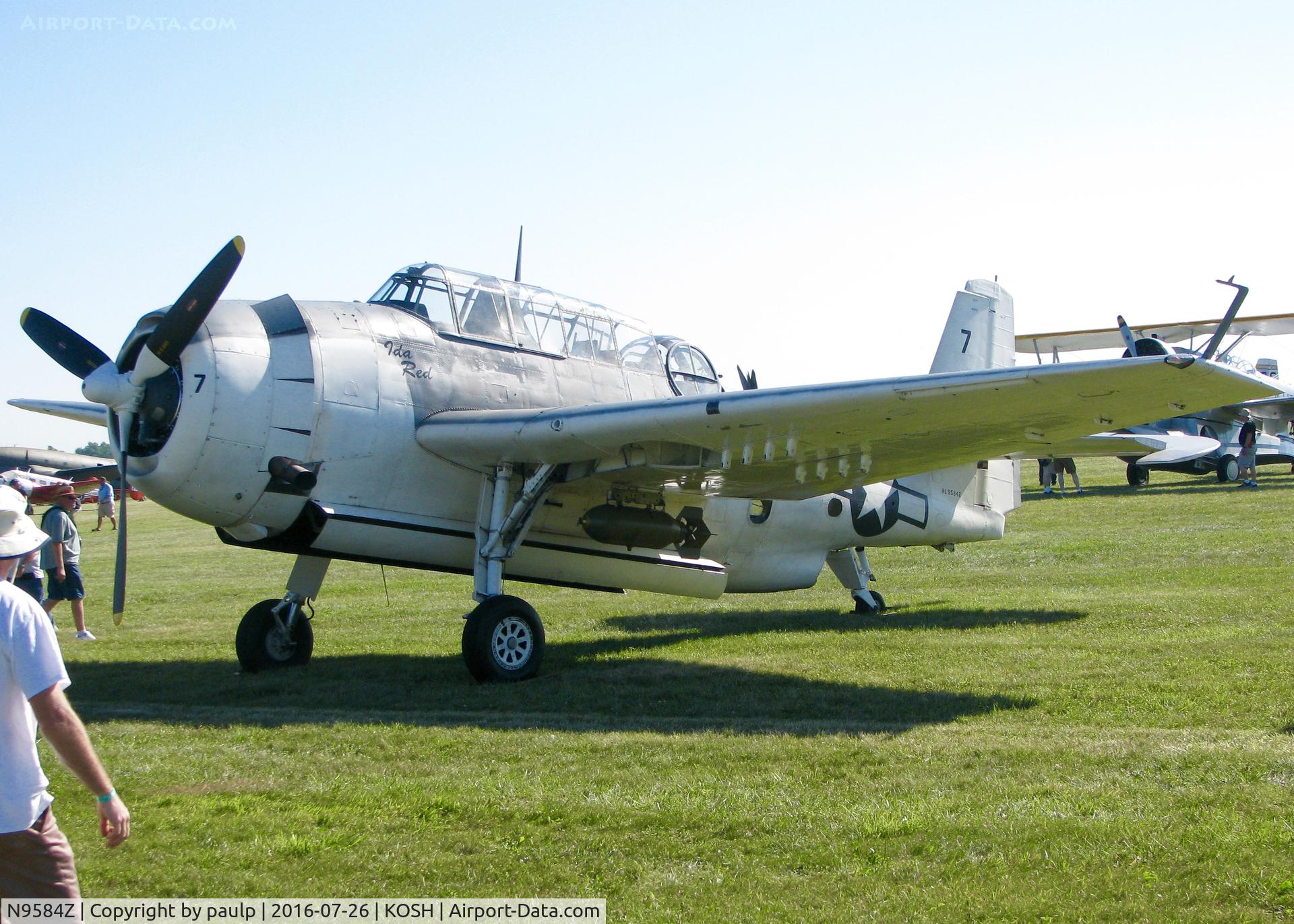 N9584Z, 1945 Grumman TBM-3E Avenger C/N 85882, At AirVenture 2016.