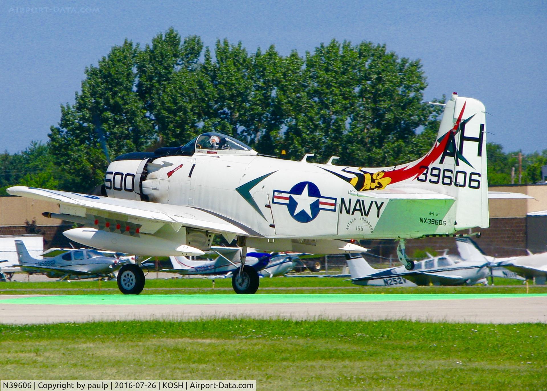 N39606, 1955 Douglas AD-6 Skyraider C/N 10838, At AirVenture 2016.