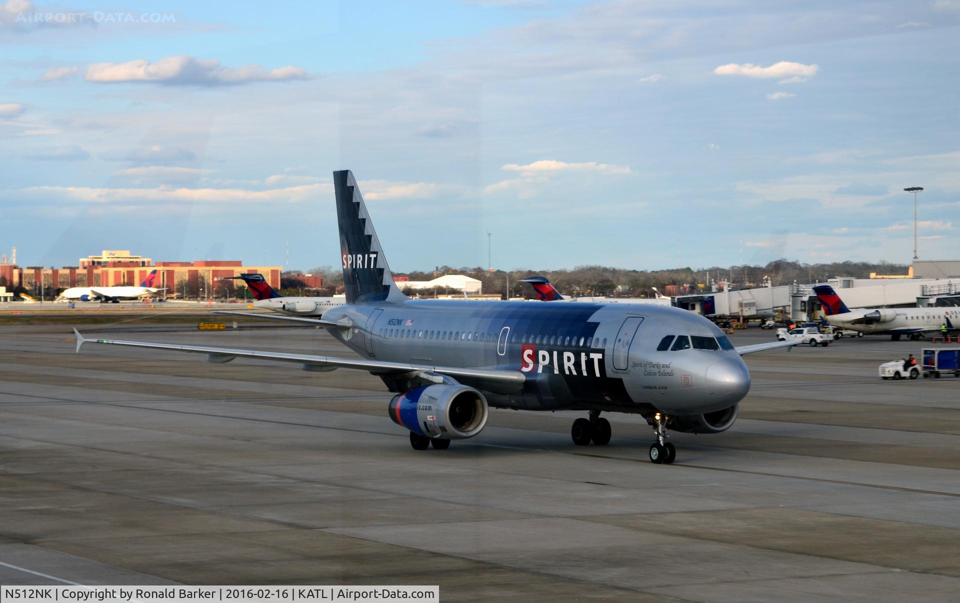 N512NK, 2006 Airbus A319-132 C/N 2673, Taxi Atlanta