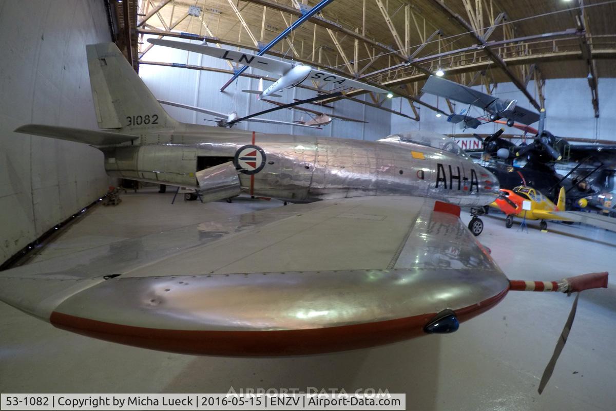 53-1082, 1953 North American F-86F Sabre C/N 202-11, At the Flyhistorisk Museum in Stavanger
