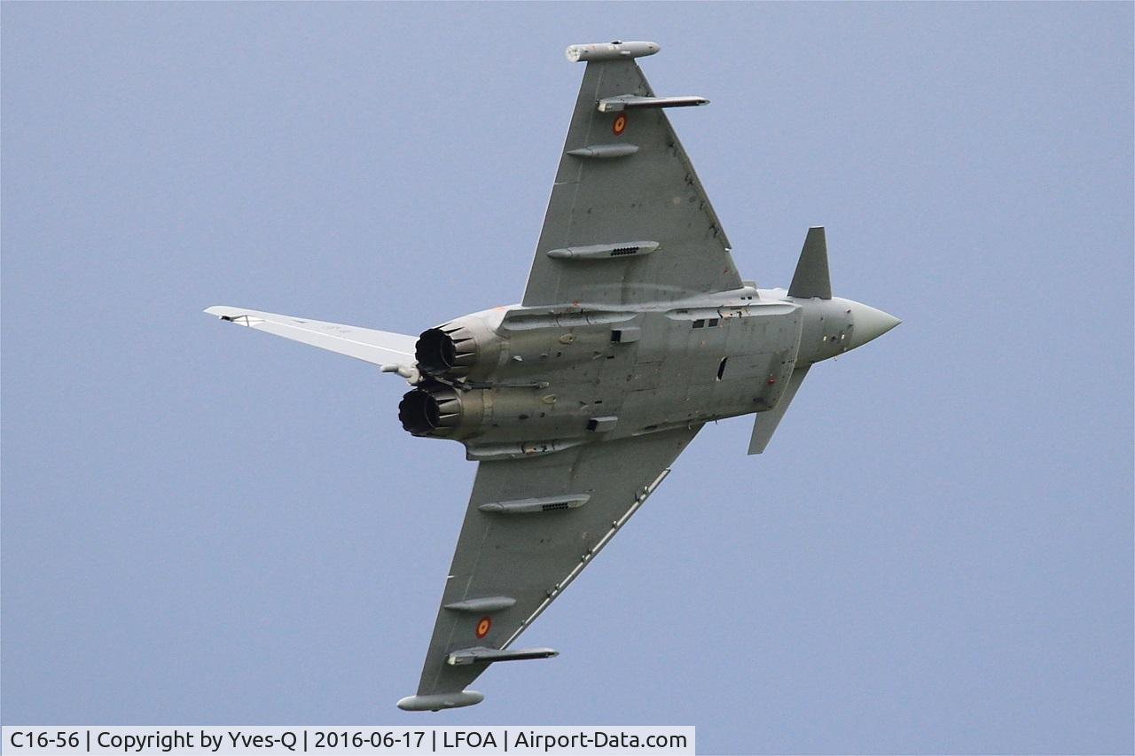 C16-56, Eurofighter EF-2000 Typhoon S C/N SS038, Spanish Air Force Eurofighter EF-2000 Typhoon S, On display, Avord Air Base 702 (LFOA) Open day 2016