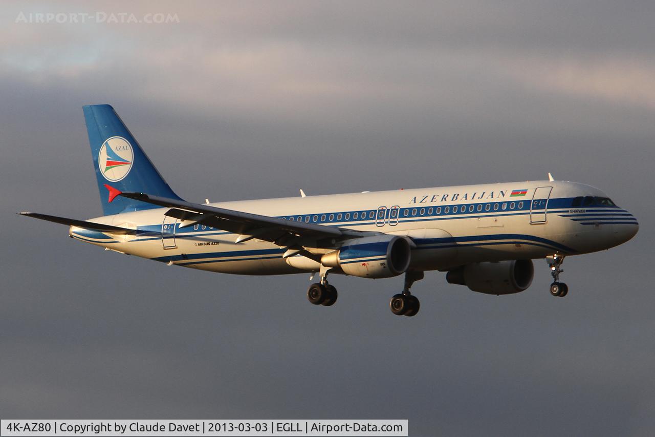4K-AZ80, 2006 Airbus A320-214 C/N 2991, Spotting day at LHR.