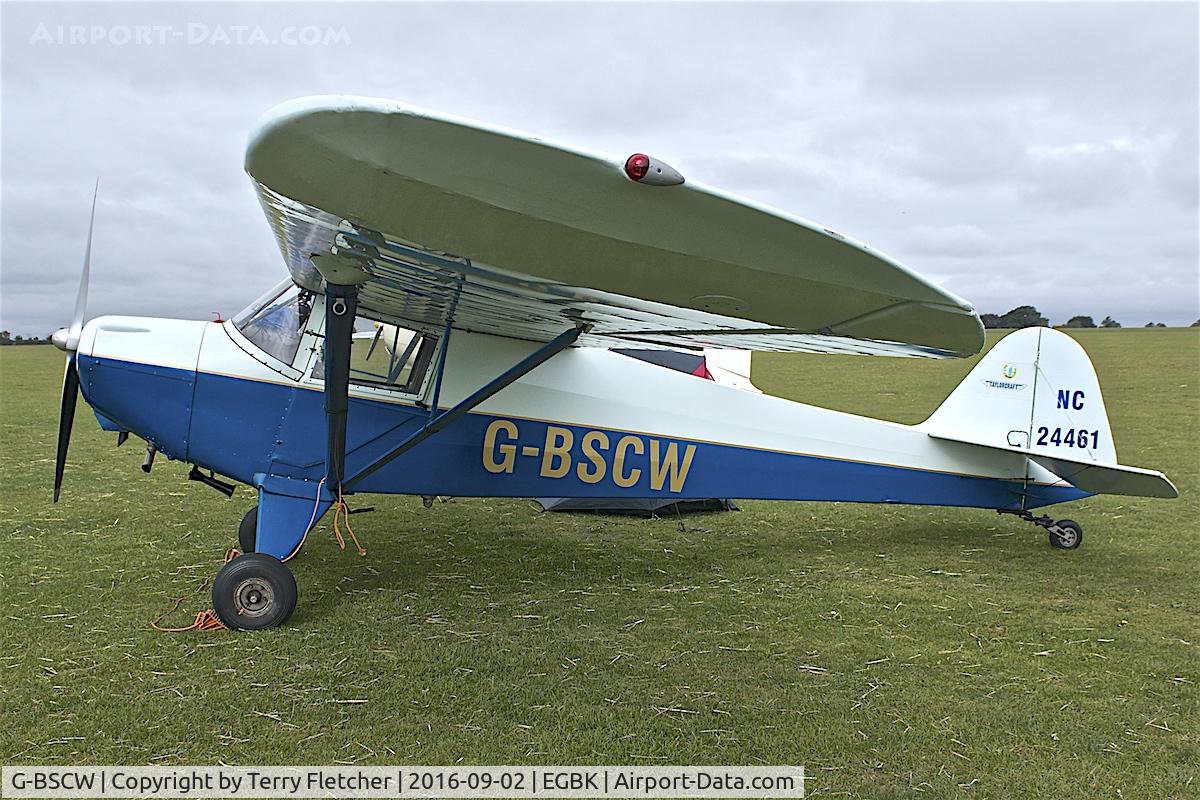G-BSCW, 1941 Taylorcraft BC-65 C/N 1798, At 2016 LAA Rally at Sywell