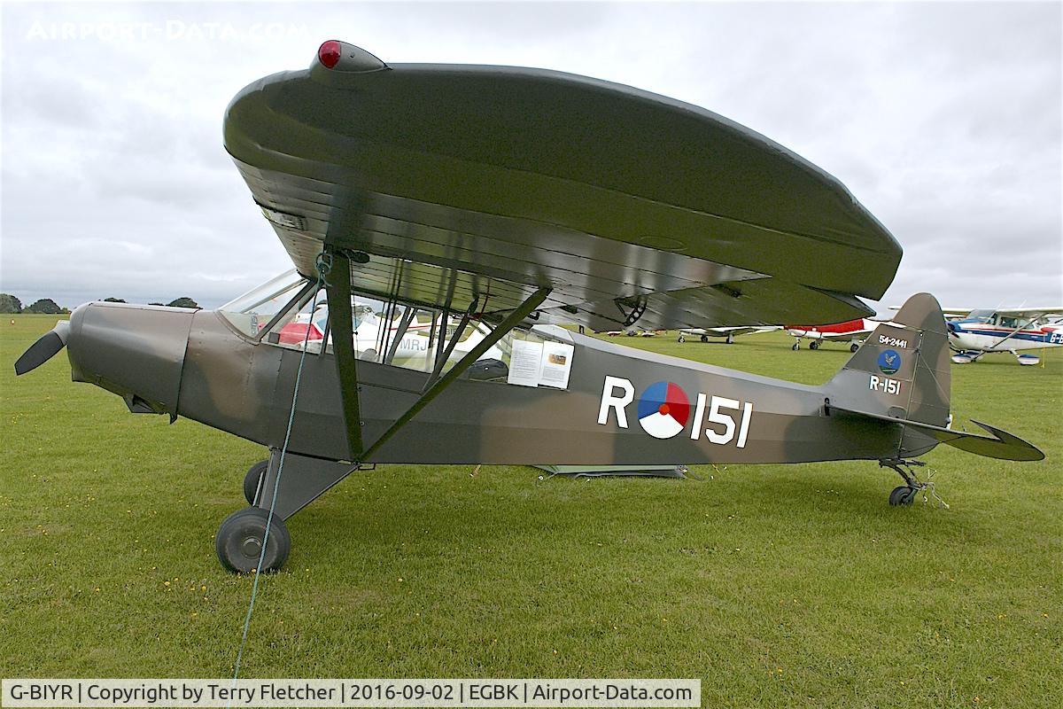 G-BIYR, 1954 Piper L-21B Super Cub (PA-18-135) C/N 18-3841, At 2016 LAA Rally at Sywell