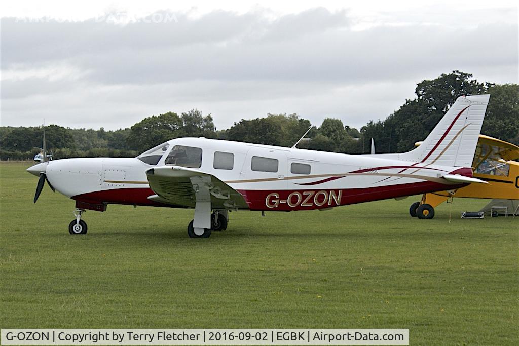 G-OZON, 2005 Piper PA-32R-301T II TC Turbo Saratoga C/N 3257393, At 2016 LAA Rally at Sywell