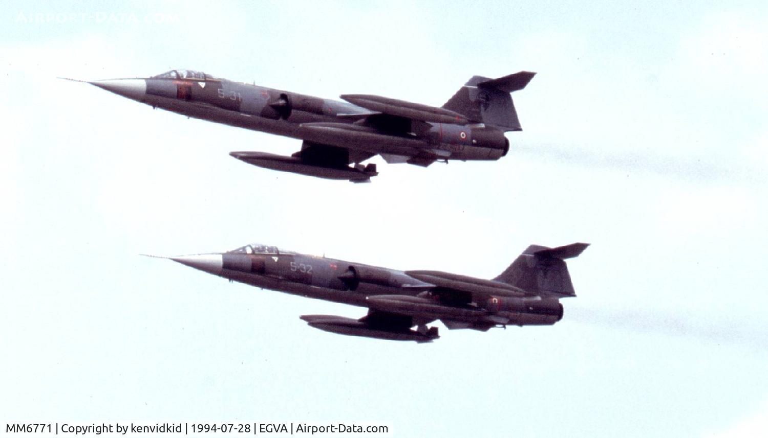 MM6771, Aeritalia F-104S-ASA Starfighter C/N 1071, Italian Air Force arriving at RIAT.