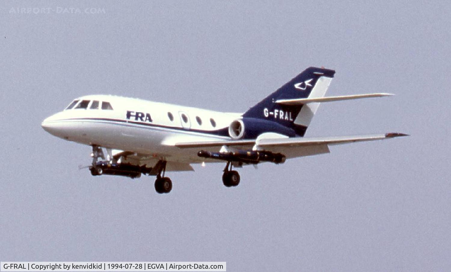 G-FRAL, 1968 Dassault Falcon (Mystere) 20DC C/N 151, Flight Refuelling arriving at RIAT.