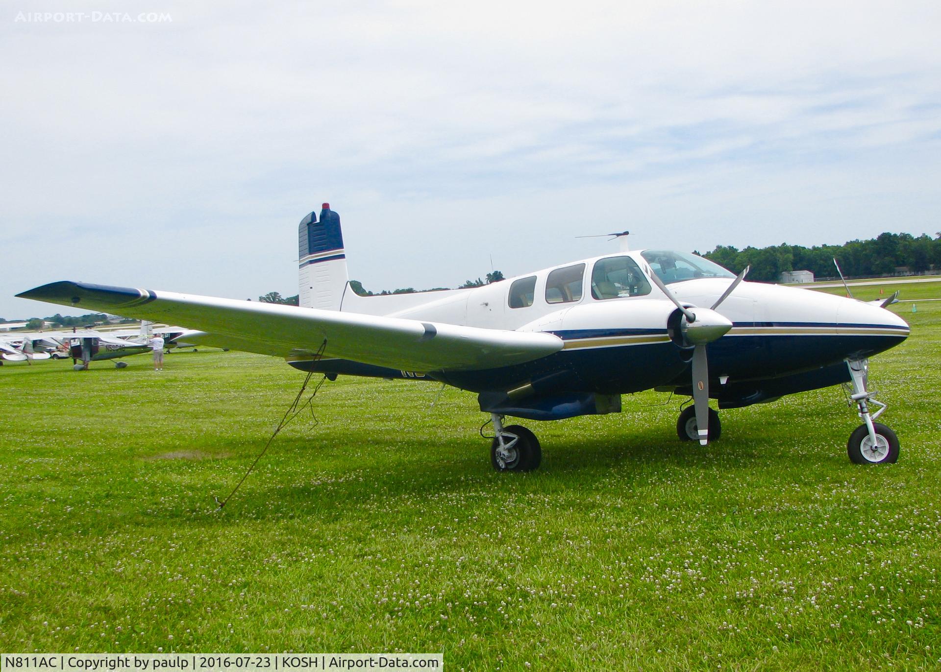 N811AC, 1959 Beech D50C Twin Bonanza C/N DH-239, At AirVenture 2016.
