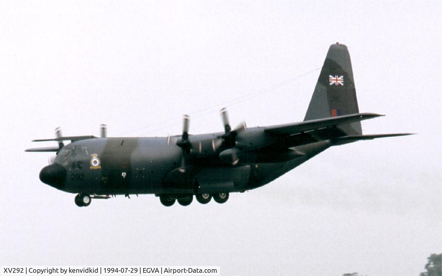 XV292, 1967 Lockheed C-130K Hercules C.1 C/N 382-4257, Royal Air Force arriving at RIAT.