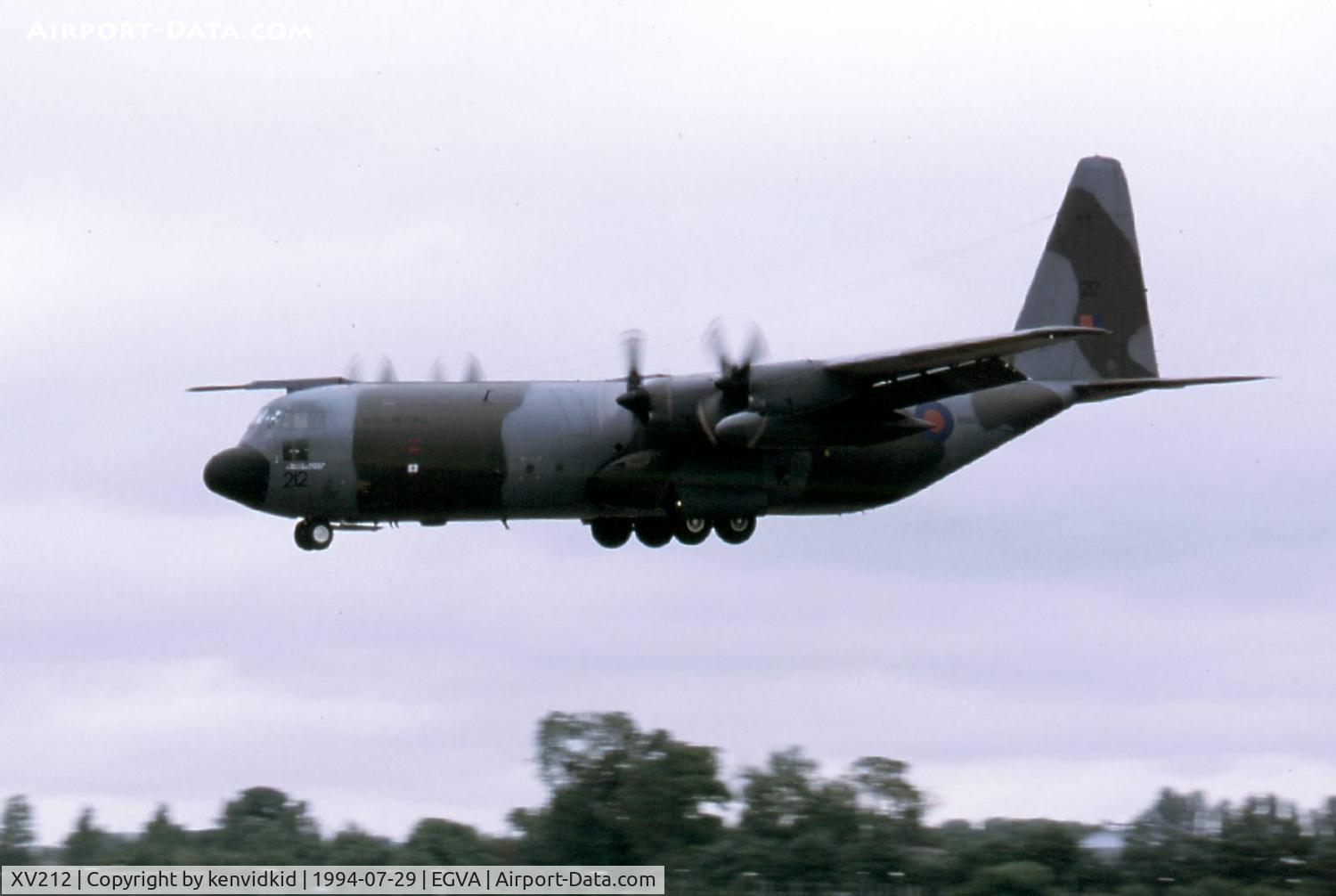 XV212, 1967 Lockheed C-130K Hercules C.3 C/N 382-4238, Royal Air Force arriving at RIAT.