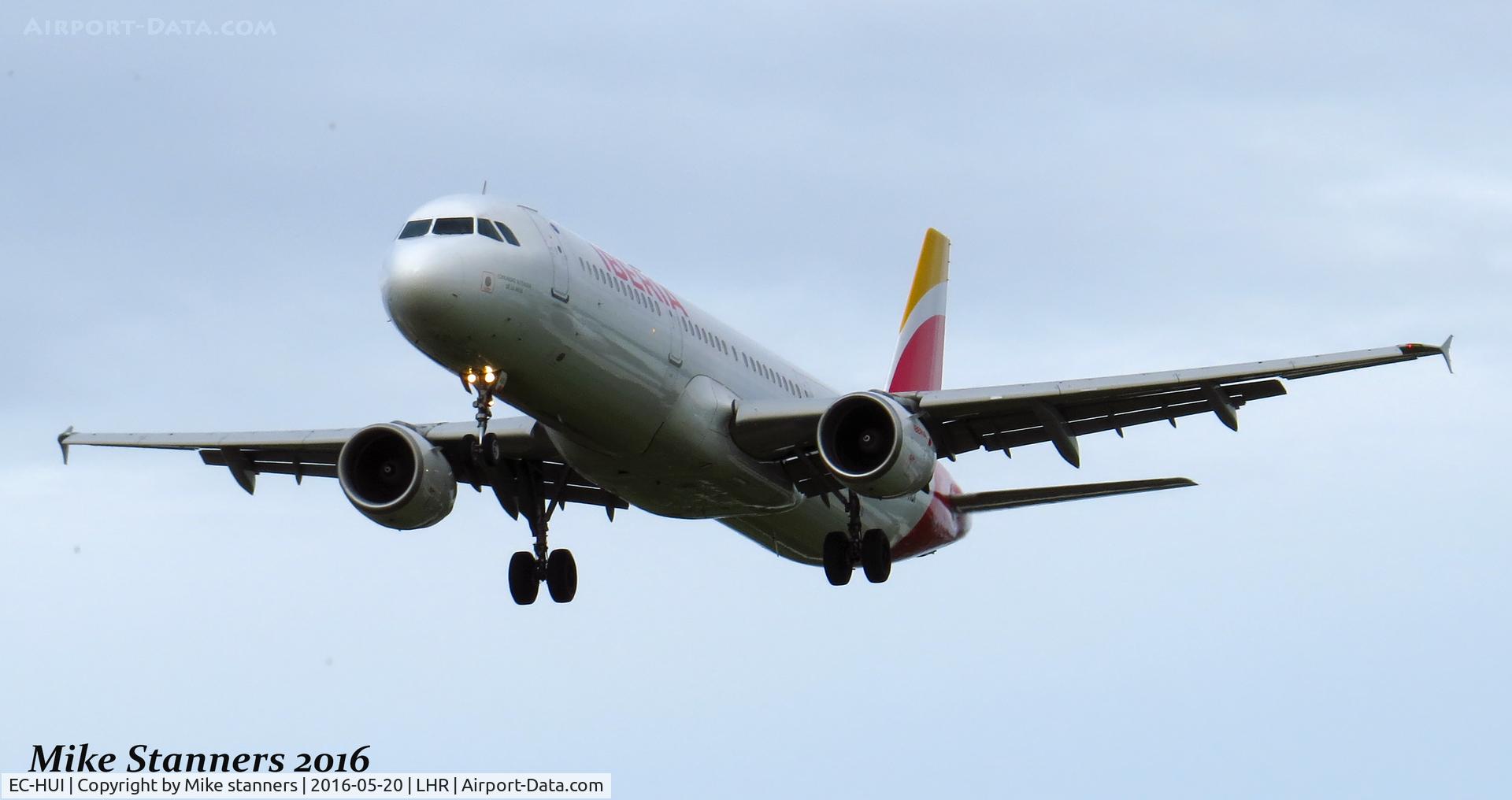 EC-HUI, 1999 Airbus A321-211 C/N 1027, Iberia A321- 212 landing runway 27L from MAD