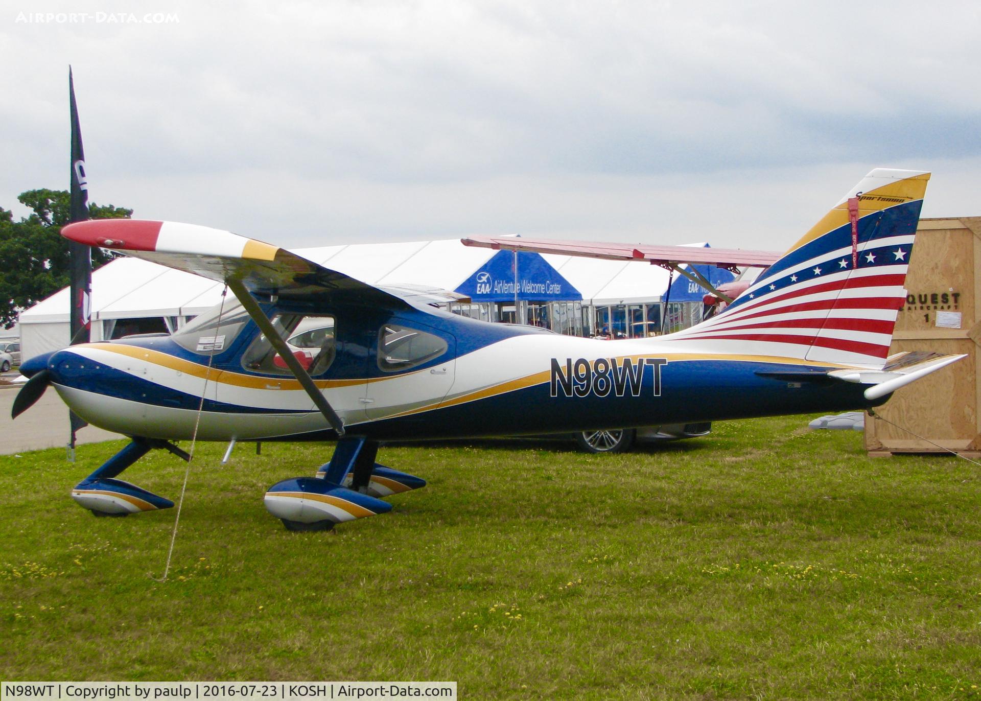 N98WT, 2007 Glasair GS-2 Sportsman C/N 7179, At AirVenture 2016.