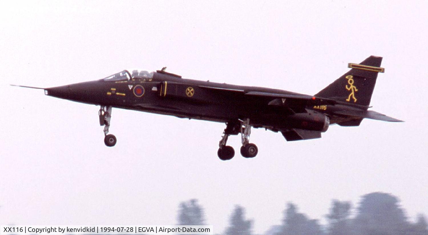 XX116, 1973 Sepecat Jaguar GR.1A C/N S.9, Royal Air Force arriving at RIAT.