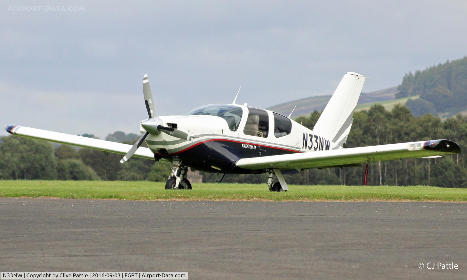 N33NW, 1990 Socata TB-20 Trinidad C/N 1073, Parked up at Perth EGPT