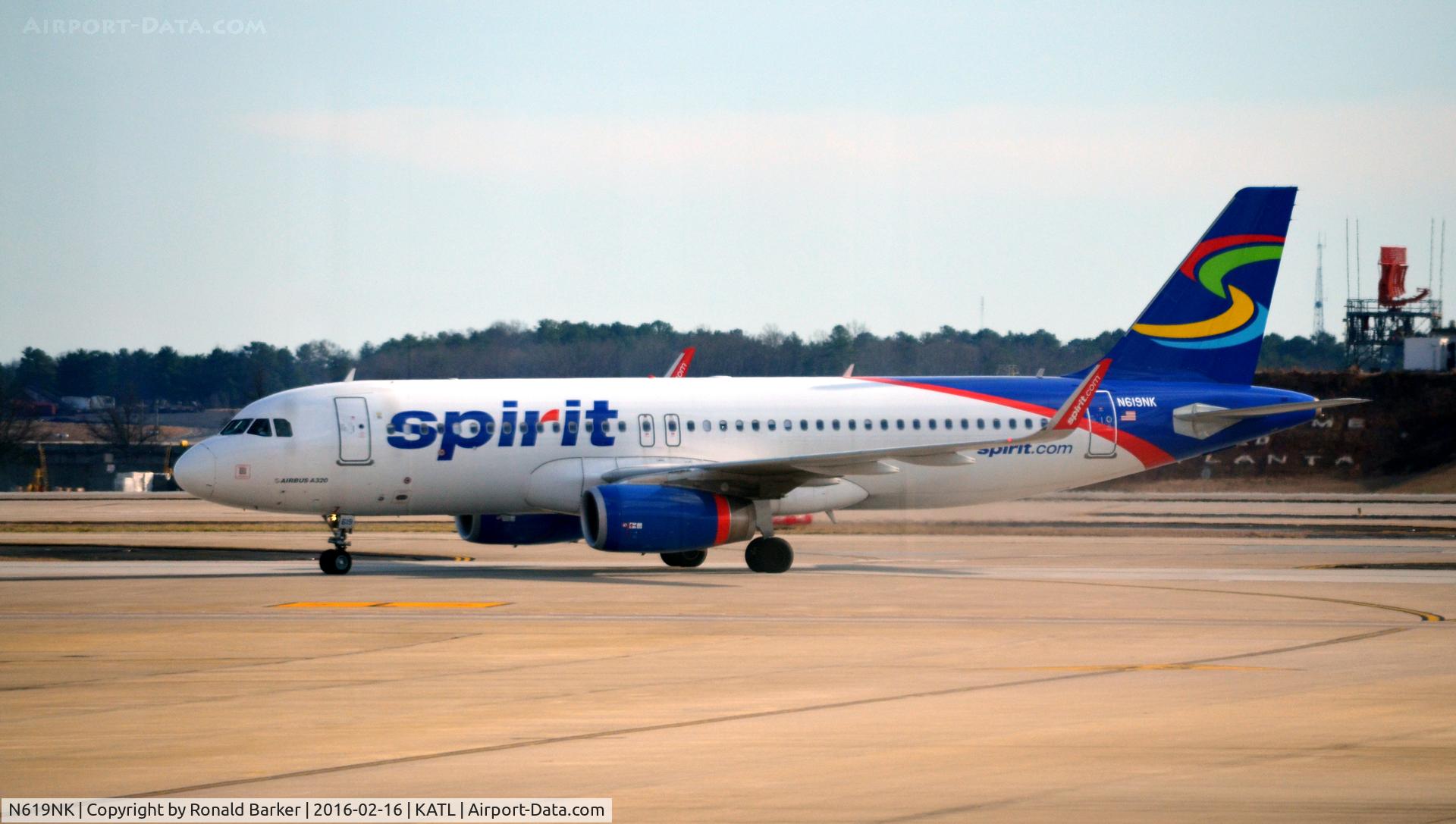 N619NK, 2013 Airbus A320-232 C/N 5517, Taxi Atlanta