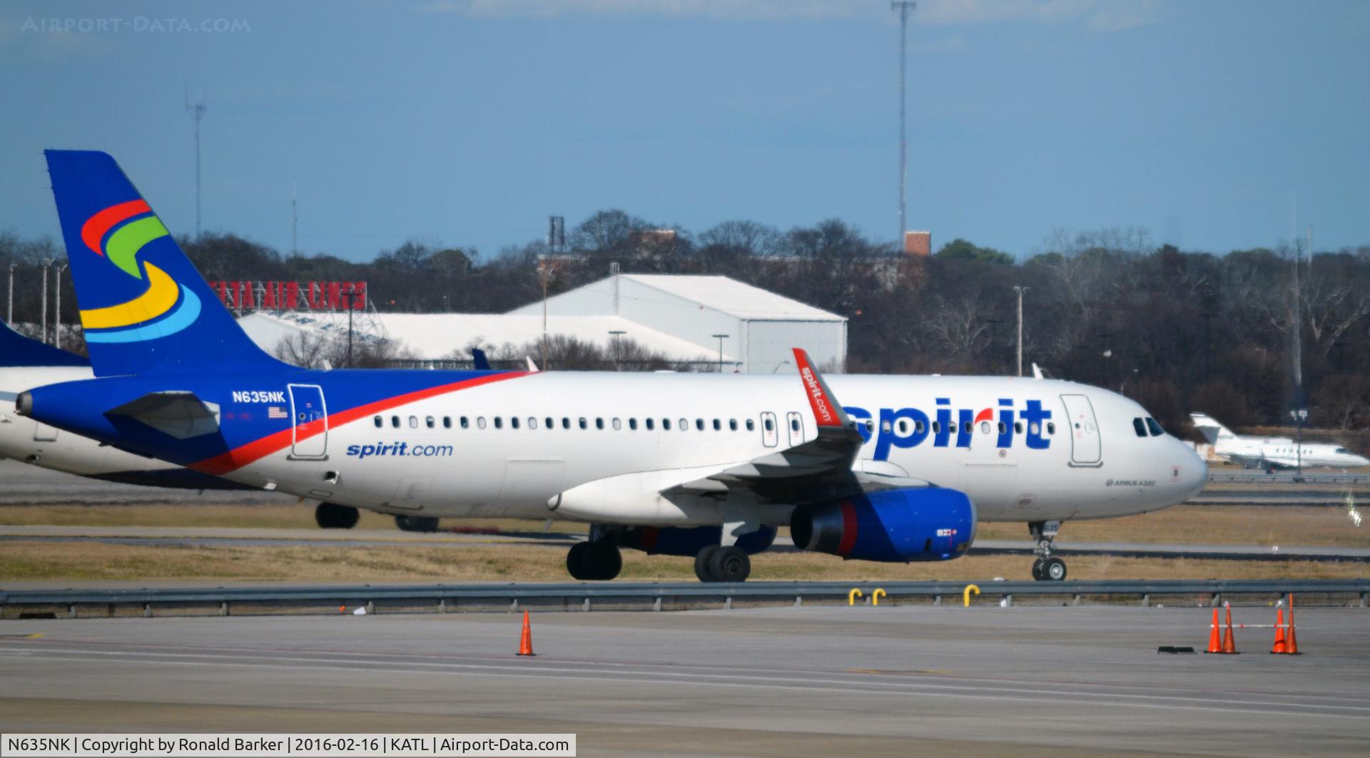 N635NK, 2014 Airbus A320-232 C/N 6383, Taxi Atlanta